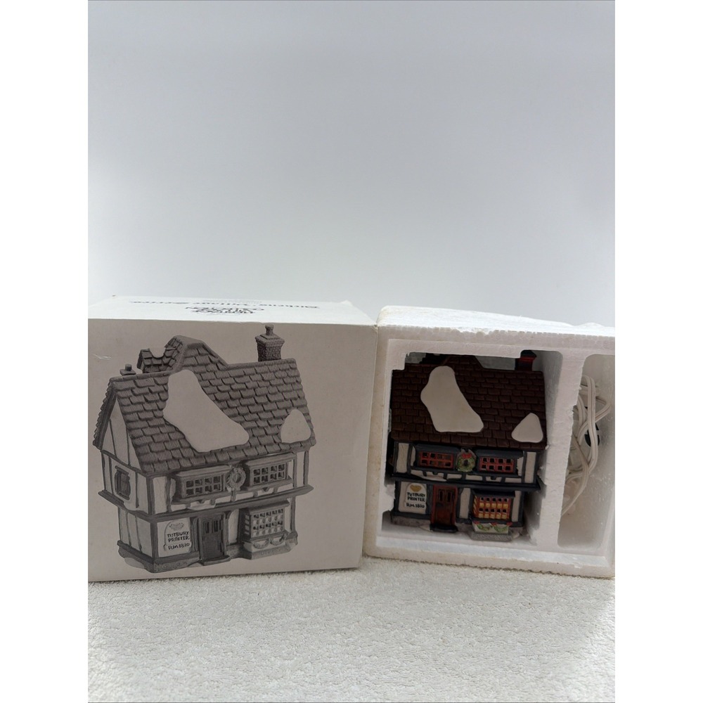 Department 56 Tutbury Printer Porcelain Christmas Holiday Dickens Village 5568-9